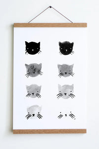 Greyscale Kitties Print | Stay Home Club (CA)