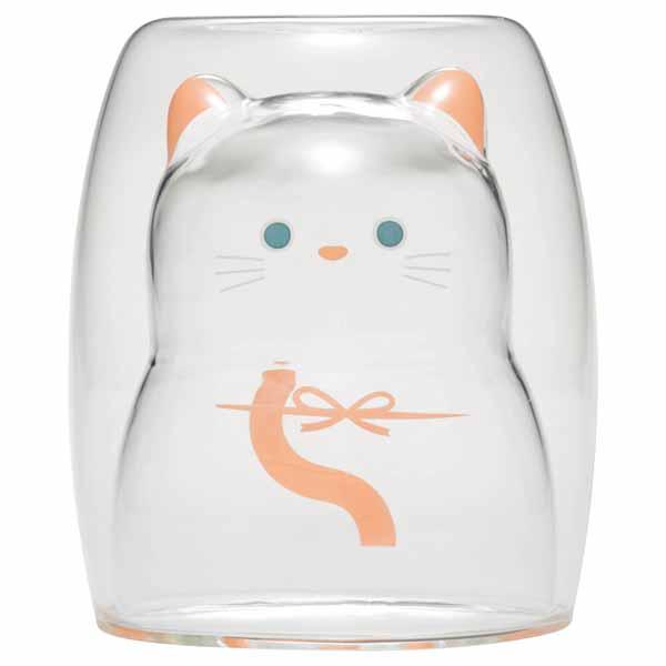 Double-walled Glass Cat tumbler (Japan)