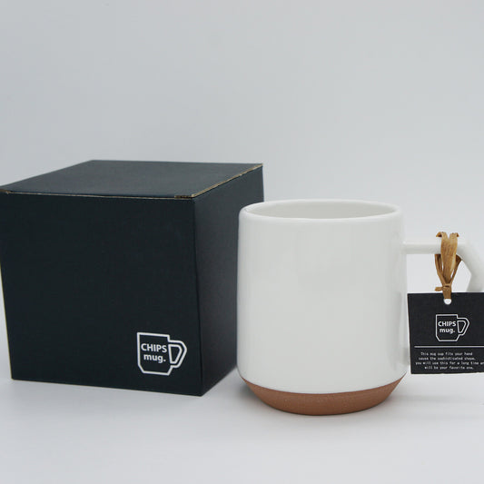 Stackable Ceramic Mug | White | CHIPS Inc (Japan)