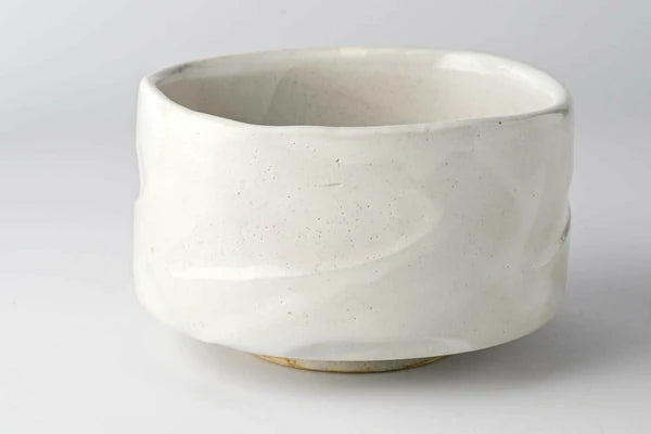 Ceramic Handmade Square Matcha Bowl | White | Seifu (Japan)