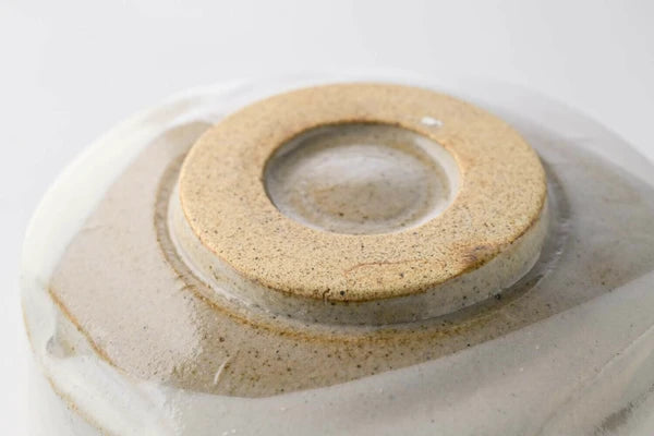 Ceramic Handmade Square Matcha Bowl | White | Seifu (Japan)