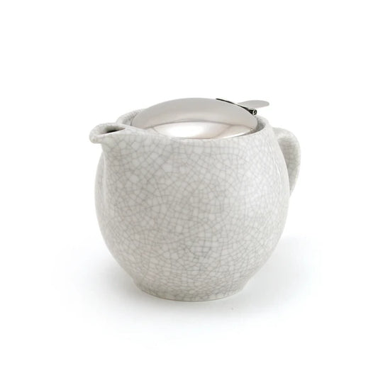 Round Teapot for 3 | Crackle White | Zero (Japan)