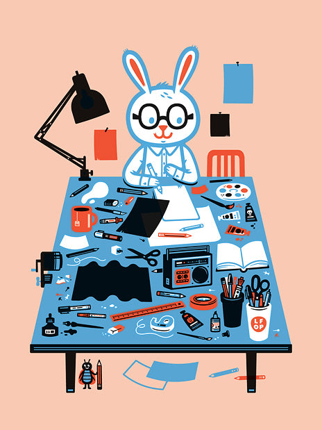 Work Table Screenprint | The Little Friends of Printmaking (CA)