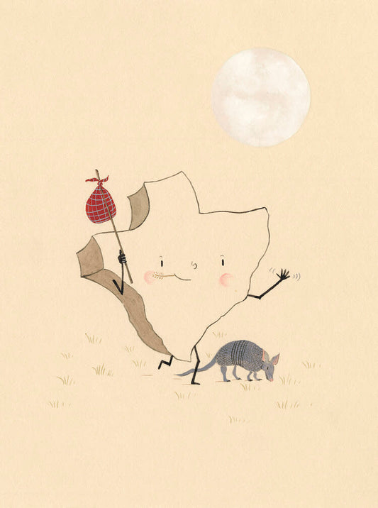 I want to go home with the armadillo Art Print | Heather Sundquist Hall (TX)