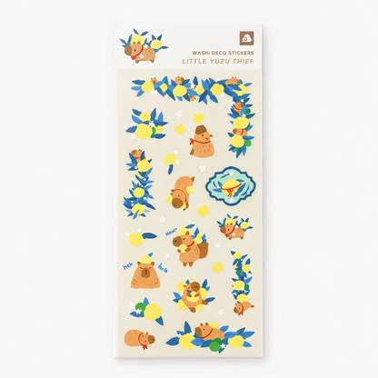 Little Yuzu Thief Washi Sticker Sheet | Thousand Skies (CA)