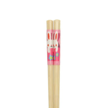 Load image into Gallery viewer, Bamboo Pink Bunny Chopsticks
