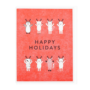 Happy Holidays Antler Friends | Lucky Horse Press (NJ)