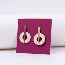 Load image into Gallery viewer, Handmade Ceramic Circle Earrings
