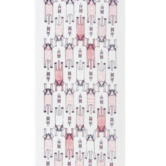 Pink Cats Tea Towel