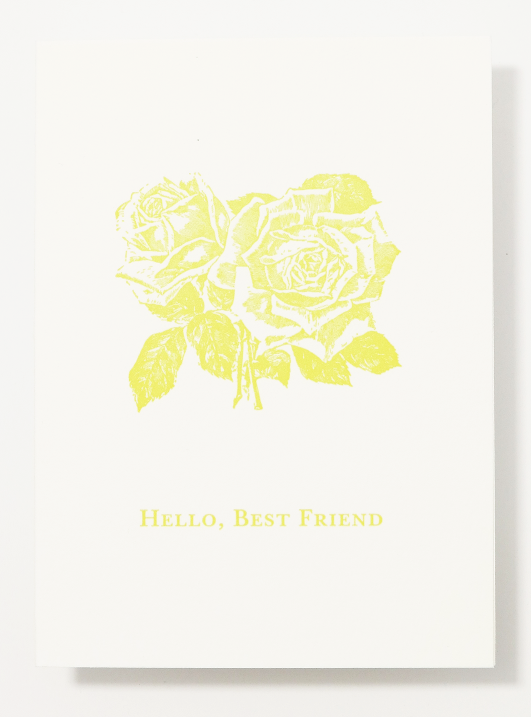 Antique Botanical Best Friend Letterpress Card | A6