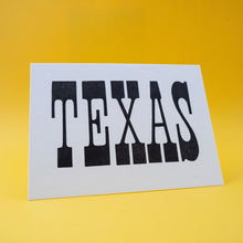 Load image into Gallery viewer, Texas Typography Postcard
