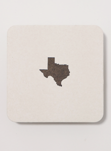 Texas Letterpress Coaster