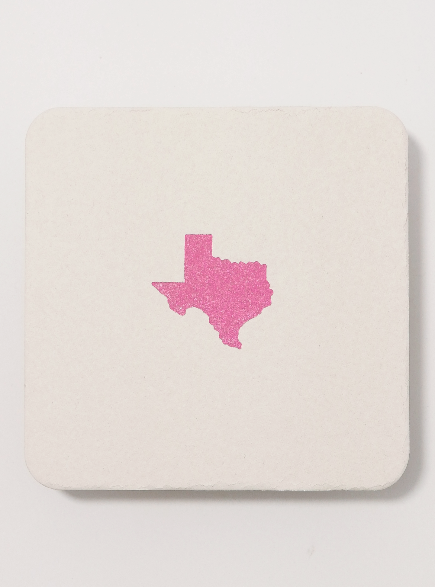 Texas Letterpress Coaster