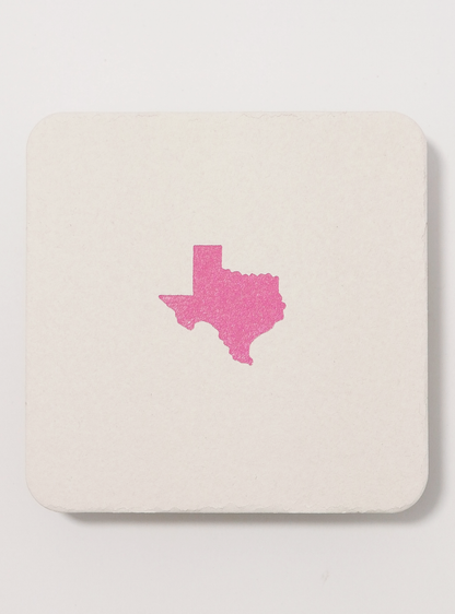 Texas Letterpress Coaster