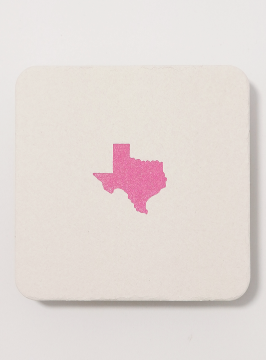 Texas Letterpress Coaster