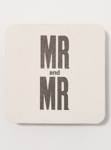 Mr. & Mr. Letterpress Coaster