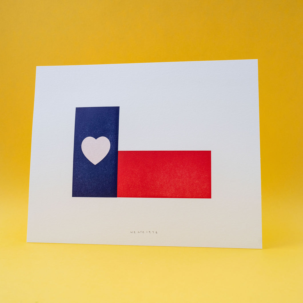 Texas Heart Mini Print