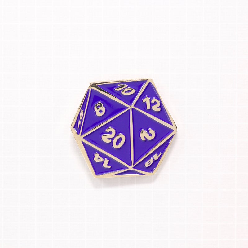 D20 Dice Enamel Pin | 1980 Who