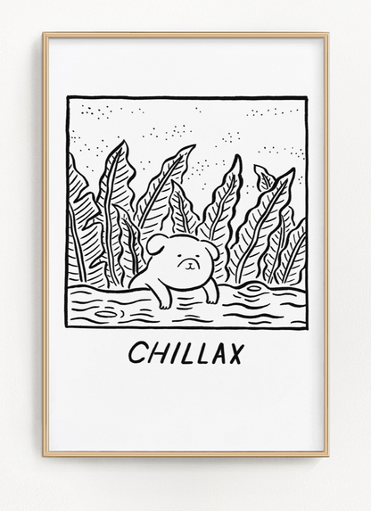 Chillax Art Print | Satoshi Kurosaki