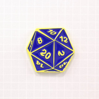 D20 Dice Enamel Pin | 1980 Who
