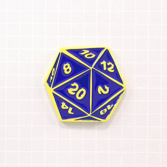D20 Dice Enamel Pin | 1980 Who