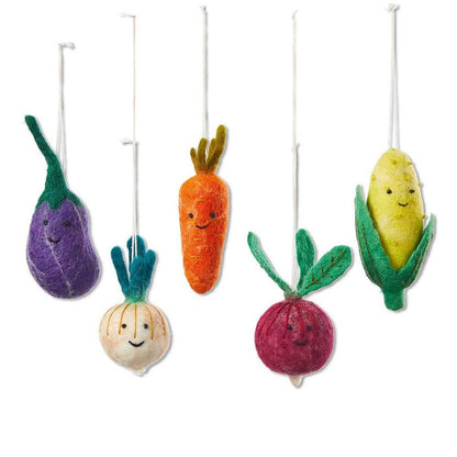 Produce Pals Felted Wool Ornaments