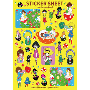 Mushroom Land Sticker Sheet | Naoshi (CA)