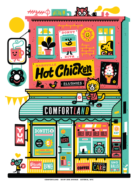 Comfortland Donuts| The Little Friends of Printmaking (CA)