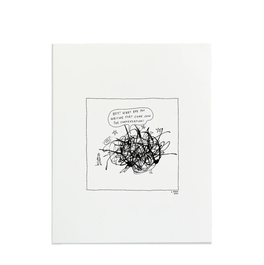 Join the Conversation Letterpress Print | Liana Finck (NY)