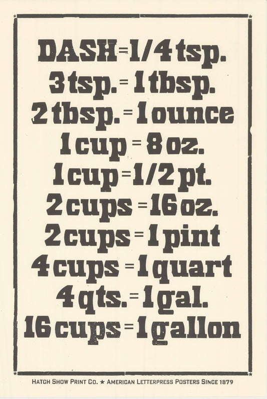 Measurements | Hatch Show Print (TN)