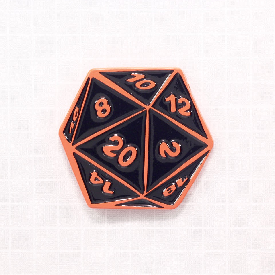 D20 Dice Enamel Pin | 1980 Who