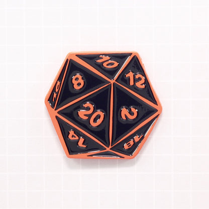 D20 Dice Enamel Pin | 1980 Who