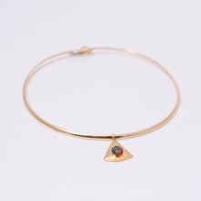 Load image into Gallery viewer, Vintage Stone &amp; Hammered Triangle Pendant Collar
