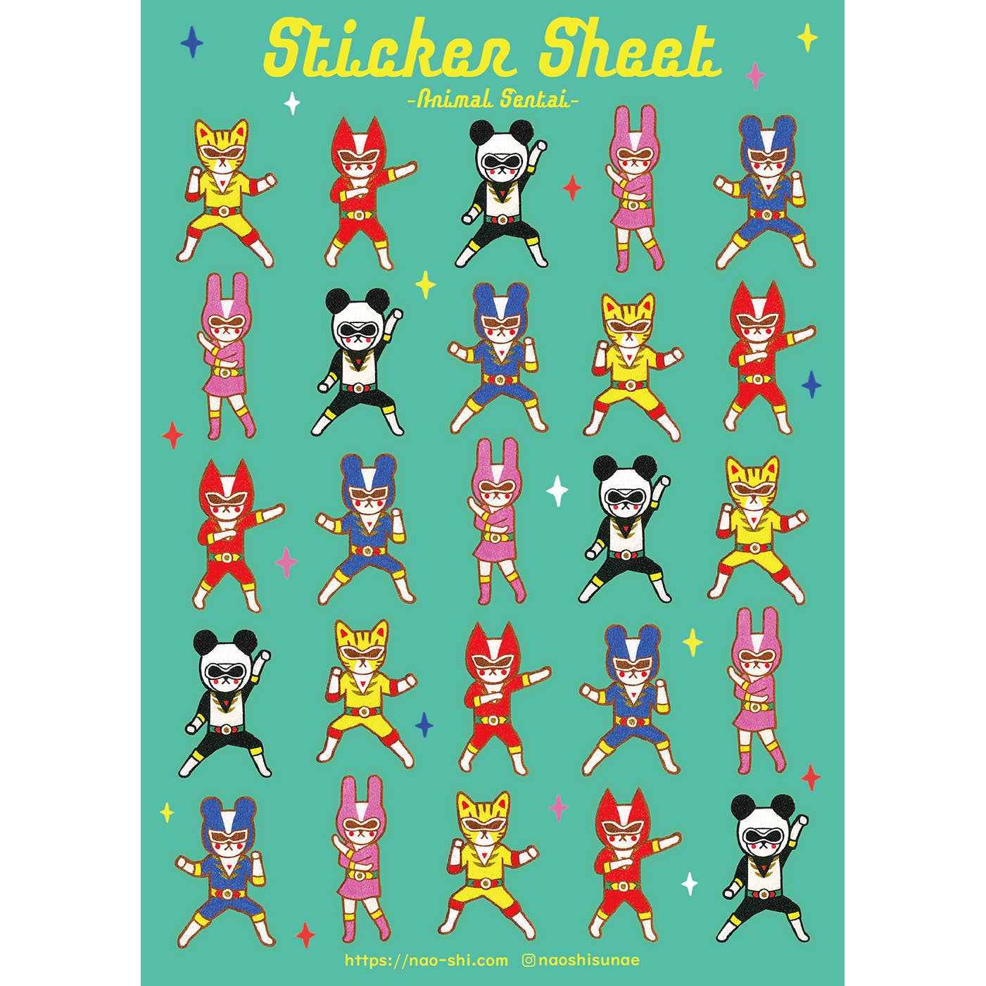 Animal Sentai Sticker Sheet | Naoshi (CA)