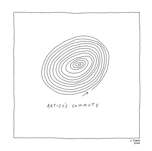 Artist's Commute Letterpress Print | Liana Finck (NY)