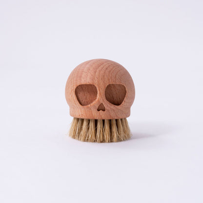 Wooden Skull Brush