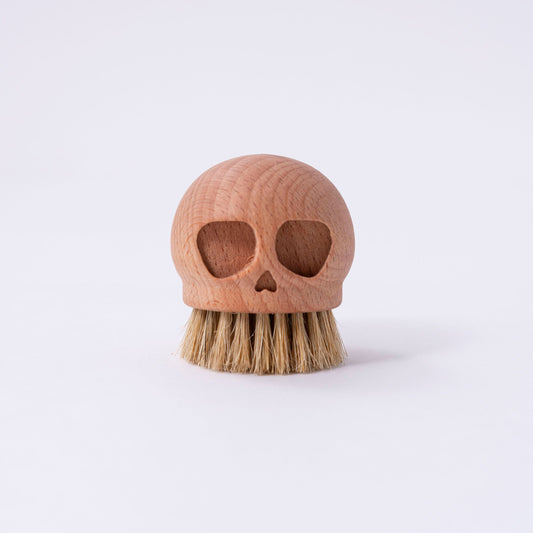 Wooden Skull Brush