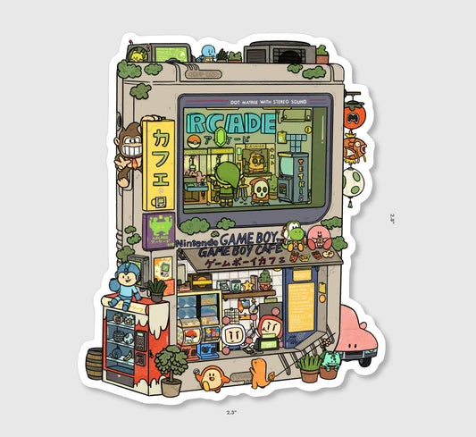 Gameboy Arcade Sticker Vinyl Sticker | Sushiboiiiyy (Canada)