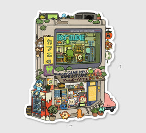 Gameboy Arcade Sticker Vinyl Sticker | Sushiboiiyy (Canada)