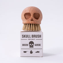 Load image into Gallery viewer, Wooden Skull Brush

