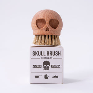 Wooden Skull Brush