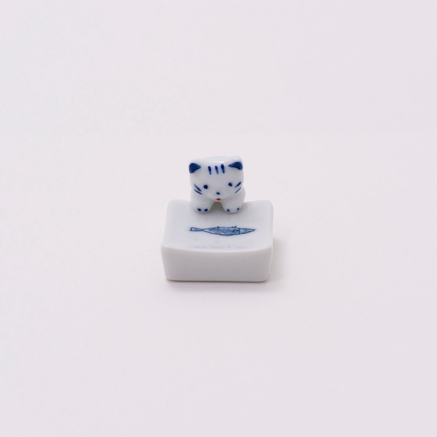 Ceramic Cat & Fish Chopstick Rest