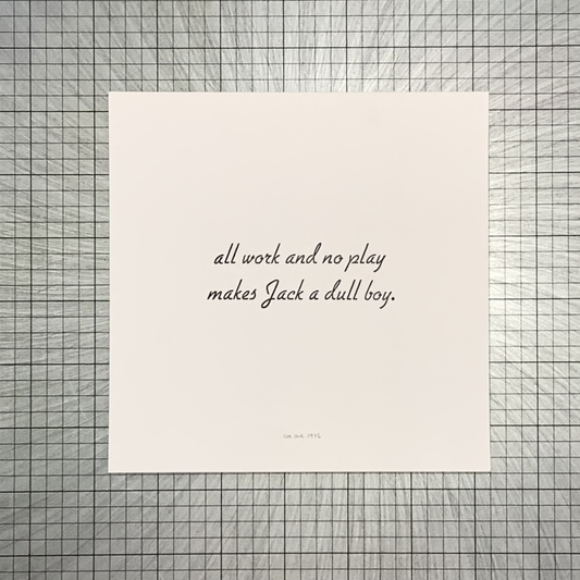 All Work and No Play by We Are 1976 (TX)