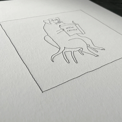 Old Dog New Tricks Letterpress Print | Liana Finck (NY)