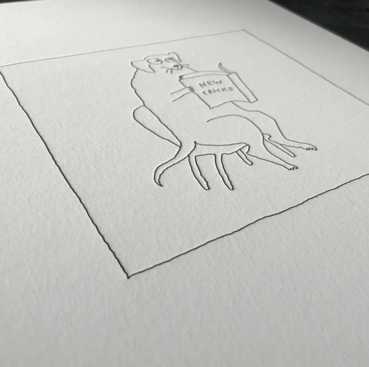 Old Dog New Tricks Letterpress Print | Liana Finck (NY)