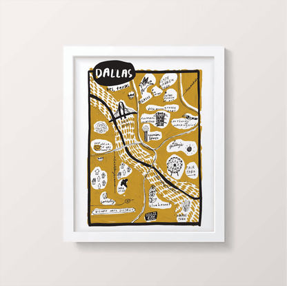 Dallas Map Print | People I've Loved (CA)