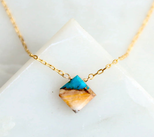 Oyster Turquoise Necklace | Mesa Blue (TX)