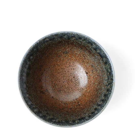 Ceramic Blue Sand Crackle Bowl