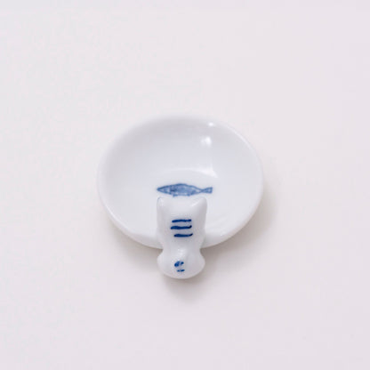 Ceramic Cat & Fish Soy Dish