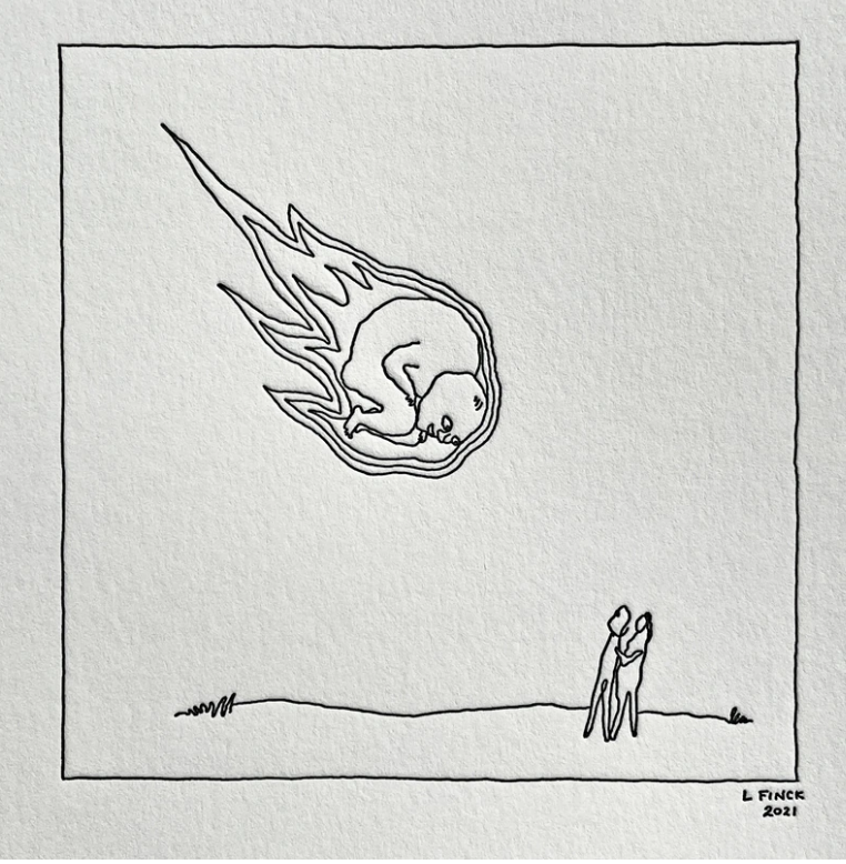 Baby Asteroid Letterpress Print | Liana Finck (NY)